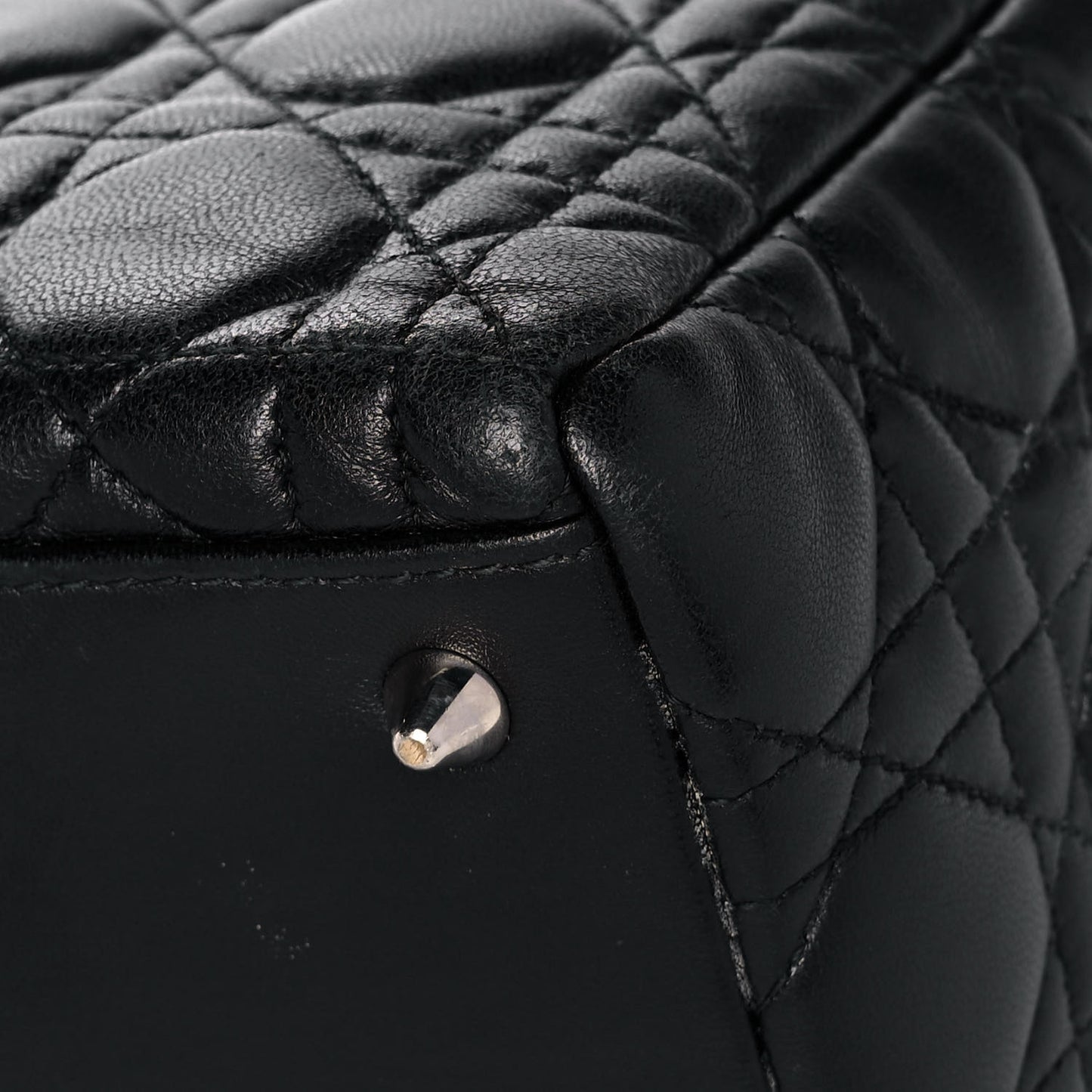 Lambskin Cannage Medium Lady Dior Black
