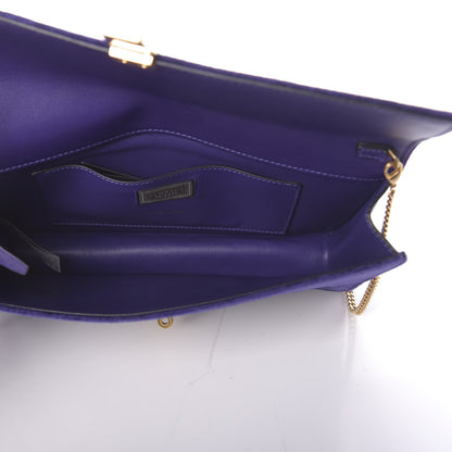 Versace Velluto Vitello Tribute Wallet Chain Crossbody Viola 6 of 10