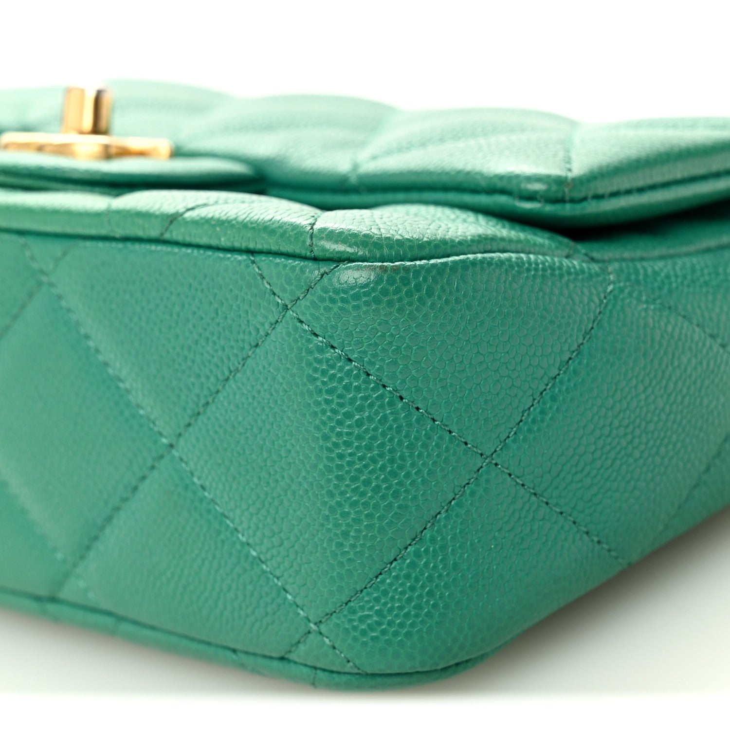 Chanel Caviar Quilted Sweetheart Flap Green 10 of 10