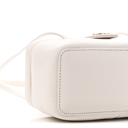 Chanel Shiny Caviar Preppy Coco Long Vanity With Strap White 10 of 12