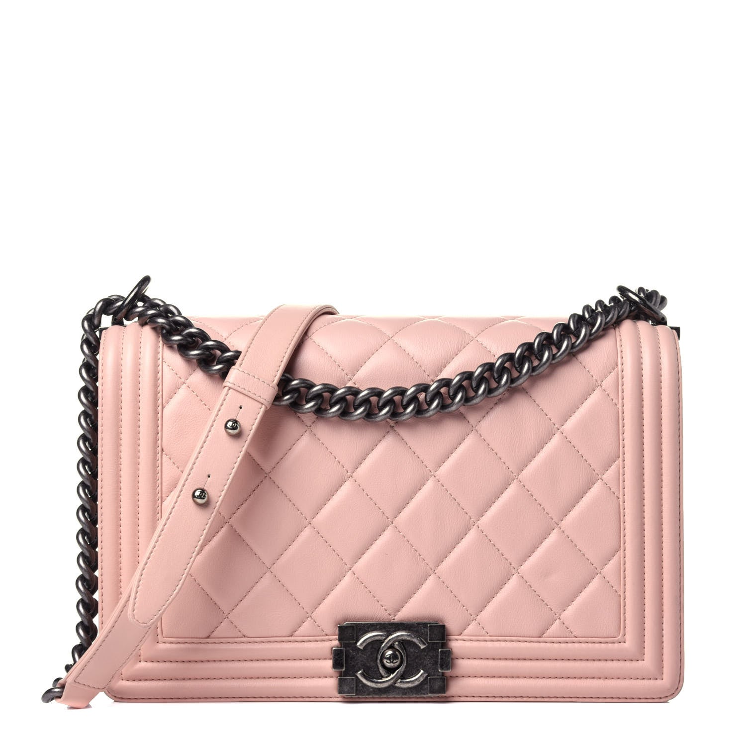 Chanel Calfskin Quilted New Medium Boy Flap Light Pink 1 of 11