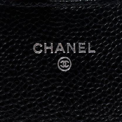 Chanel Caviar Quilted Flap Card Holder Wallet Black 6 of 9
