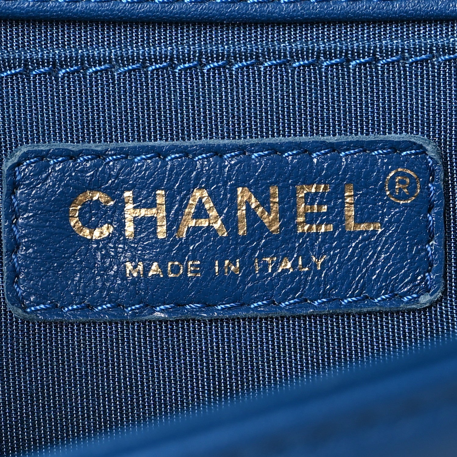 Chanel Lambskin Chevron Quilted Medium Boy Flap Blue 6 of 12