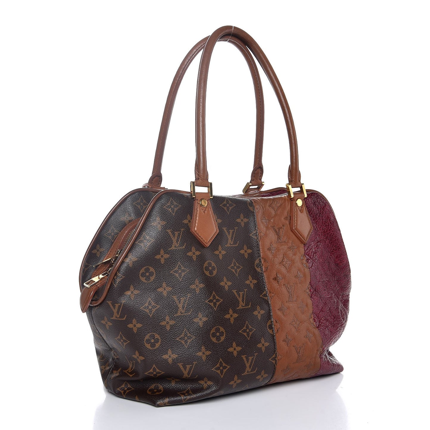 Monogram Stripes Medium Bag Bordeaux