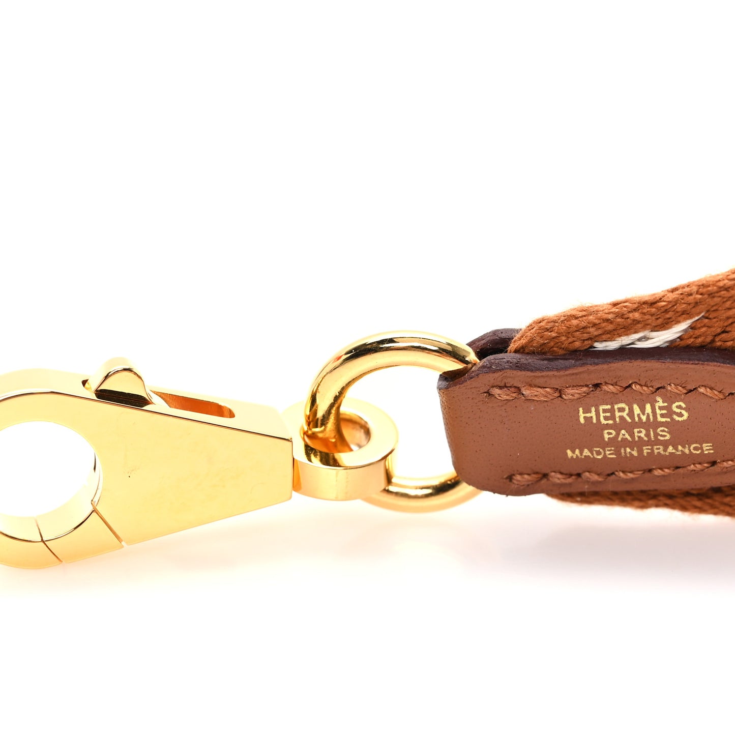 Toile Swift 25mm Sangle ZigZag Shoulder Strap Gold White