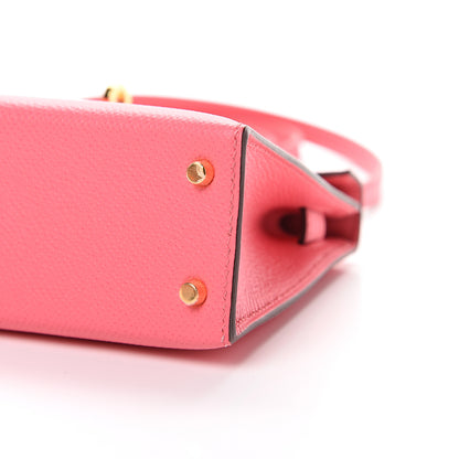 Hermes Epsom Mini Kelly Sellier 20 Rose Azalee 9 of 11