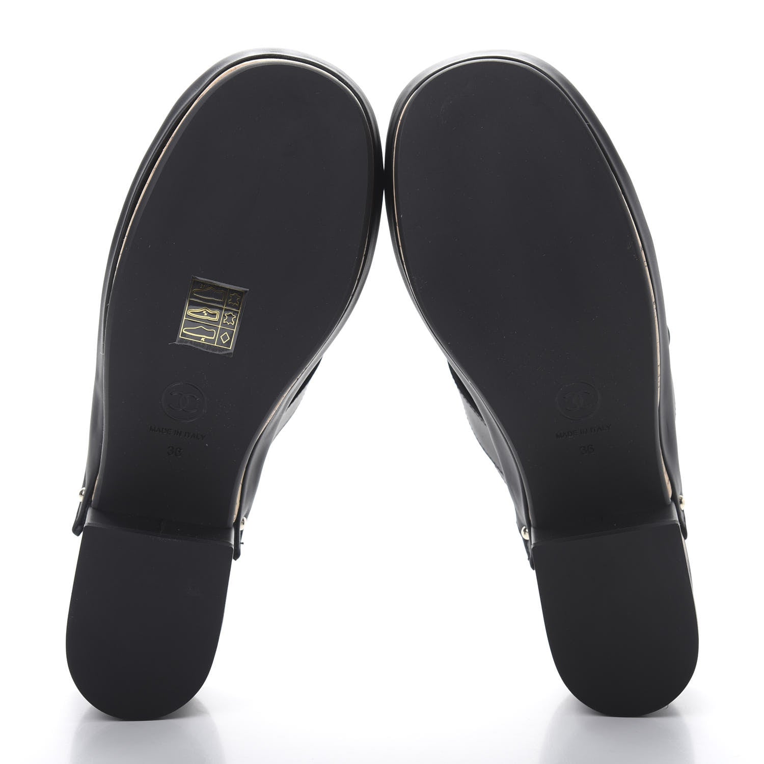 Chanel Calfskin CC Turn Lock Clogs 36 Black 5 of 9