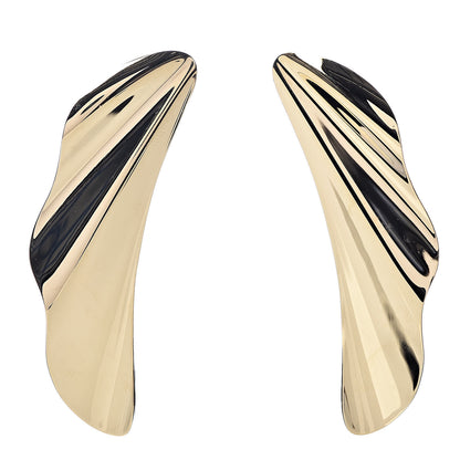 Tiffany 18K Yellow Gold Elsa Peretti High Tide Earrings 1 of 5