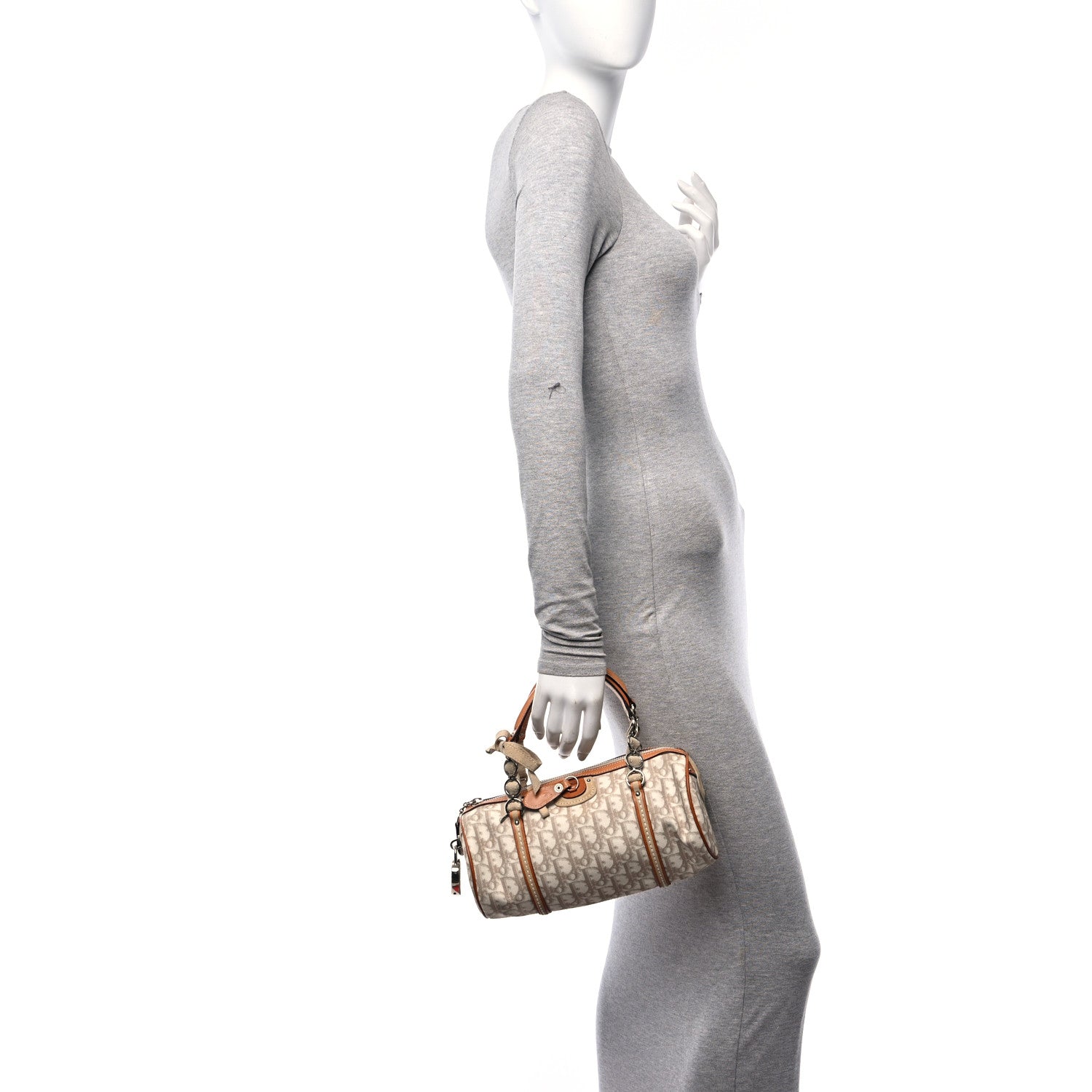 Christian Dior Monogram Trotter Romantique Boston Bag Beige 2 of 18
