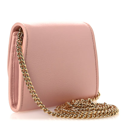 Gucci Roxy Calfskin Medium Blondie Chain Wallet Powder Pink 3 of 10