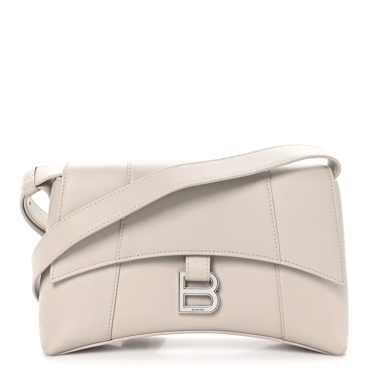 Balenciaga Semi Shiny Smooth Calfskin XS Downtown Shoulder Bag Cold Beige 1 of 12