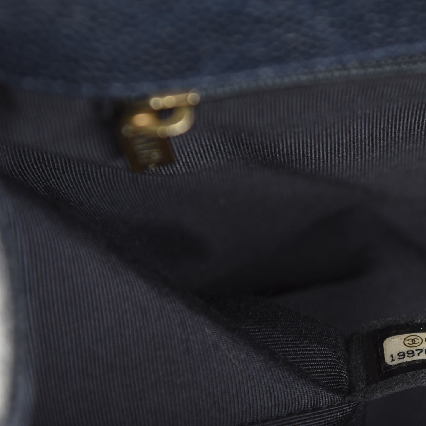 Caviar Quilted New Medium Boy Flap Dark Navy Blue
