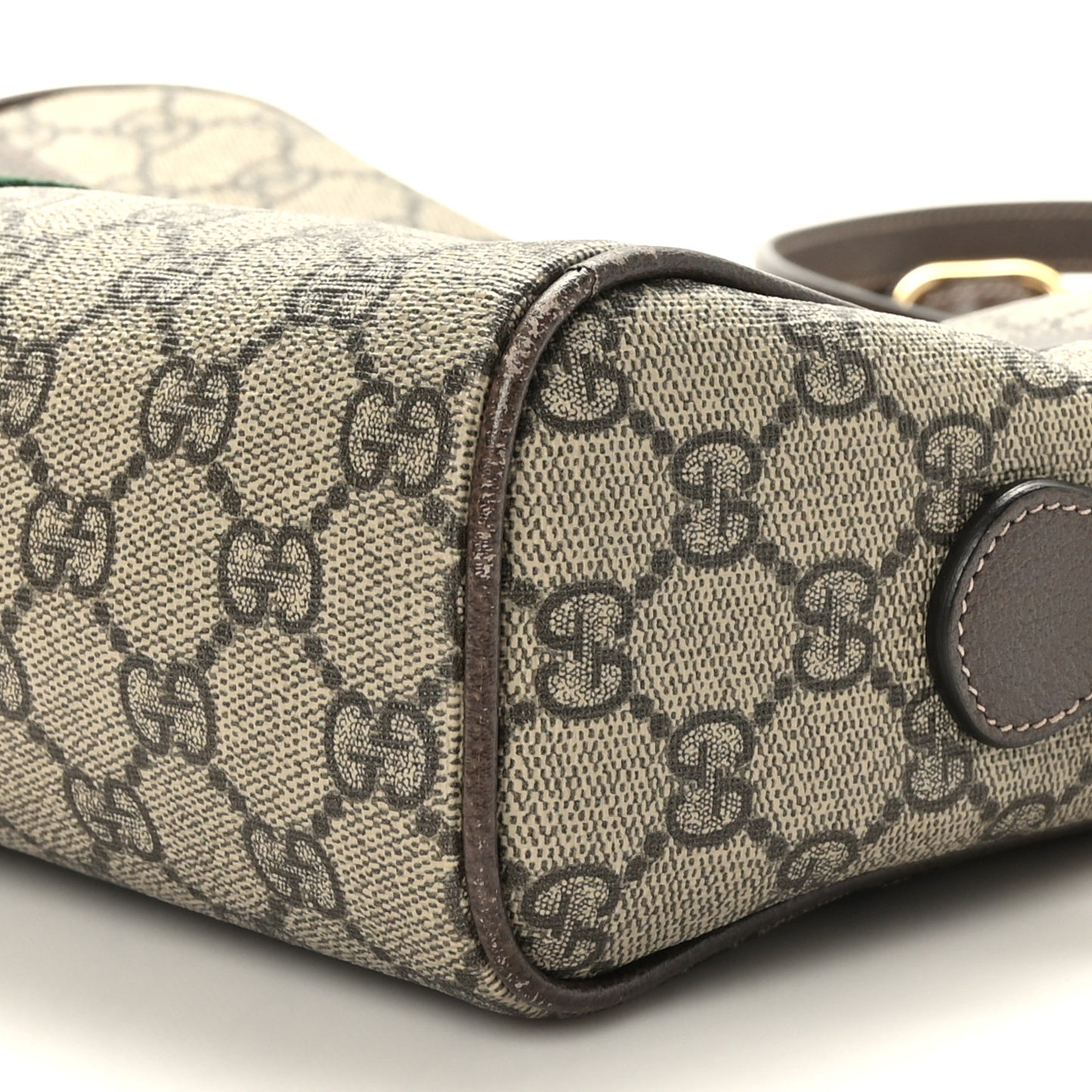 GG Supreme Monogram Web Small Ophidia Shoulder Bag Brown