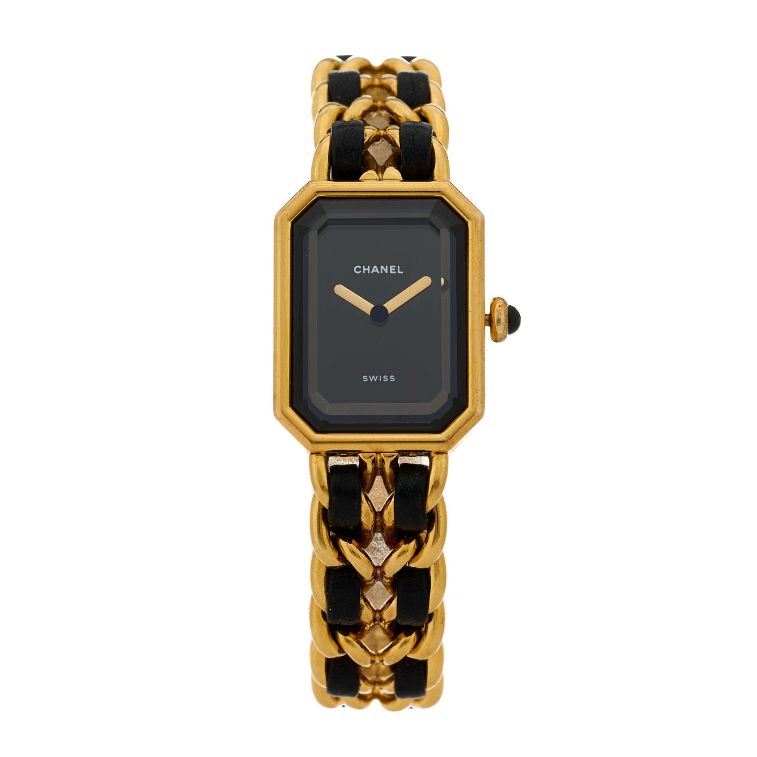 Chanel Stainless Steel Lambskin 20mm Chain Premiere Quartz Watch Gold M 1 of 4