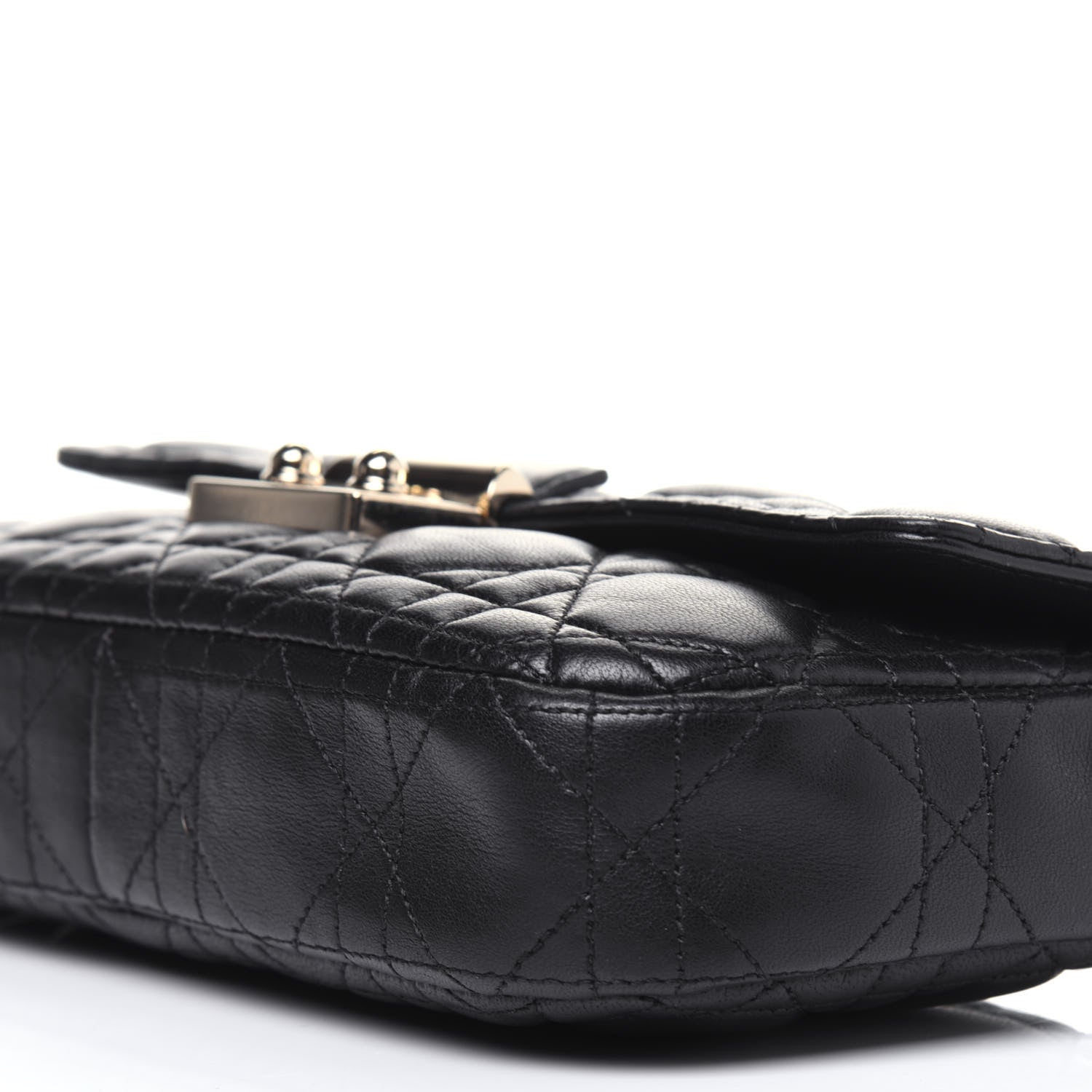 Christian Dior Lambskin Cannage New Lock Pouch Black 12 of 12
