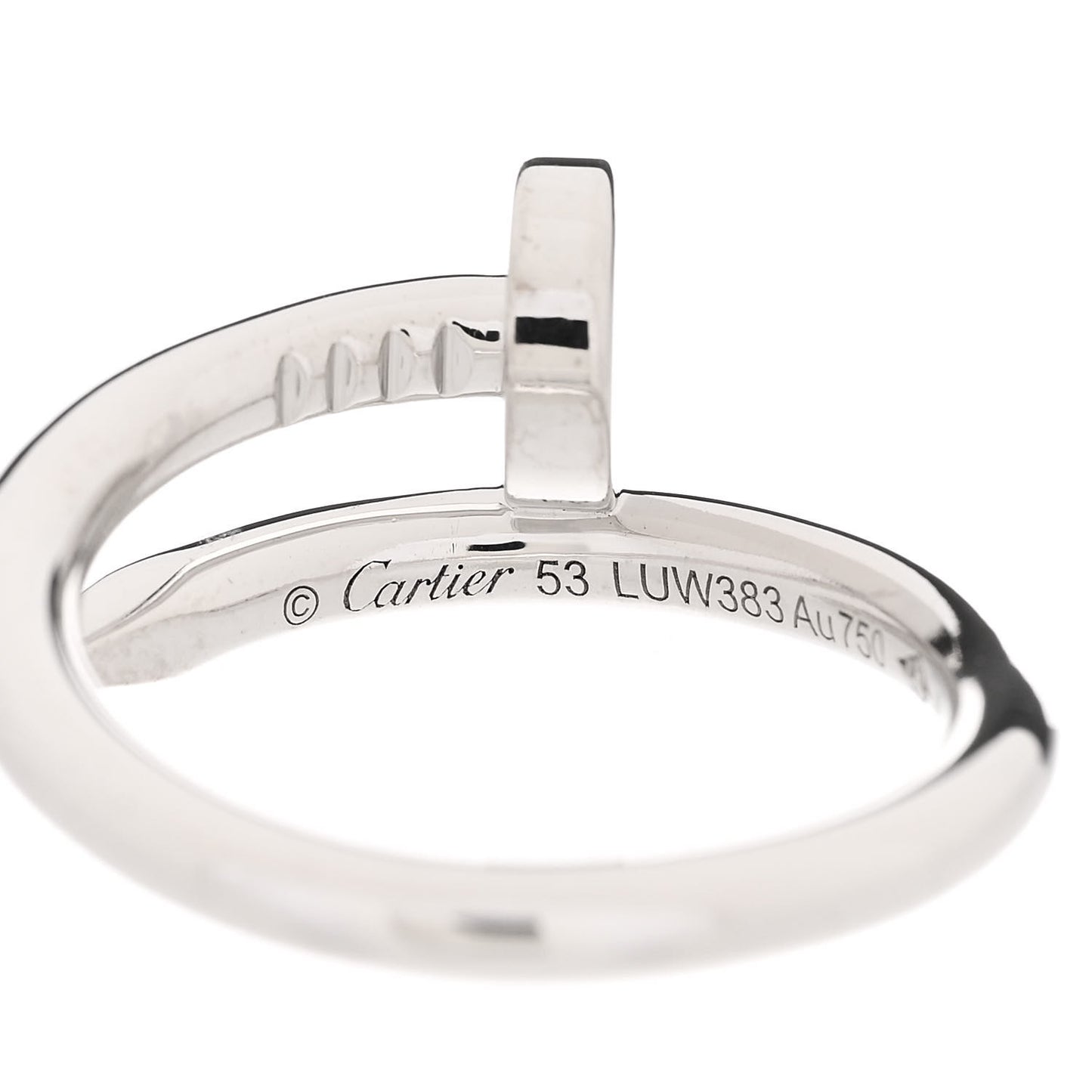 18K White Gold Juste Un Clou Ring 53 6.5