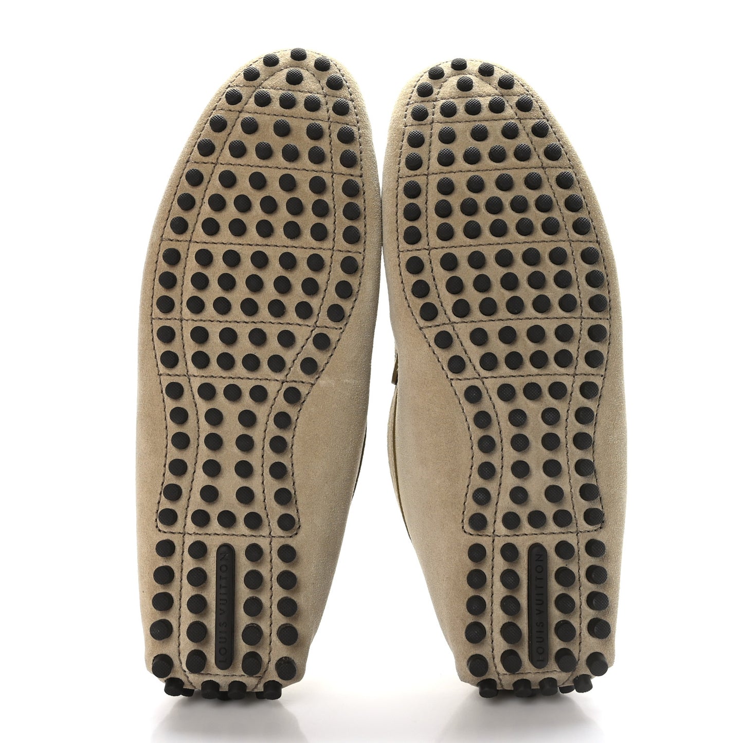 Suede Calfskin LV Porto Vecchio Moccasin Loafers 7.5 Beige