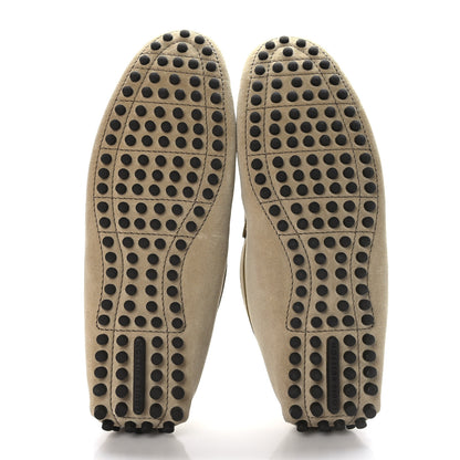 Louis Vuitton Suede Calfskin LV Porto Vecchio Moccasin Loafers 7.5 Beige 5 of 9