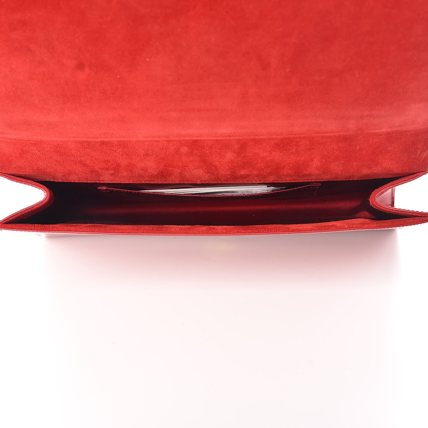 Saint Laurent Patent Monogram Large Belle De Jour Clutch Red 5 of 11