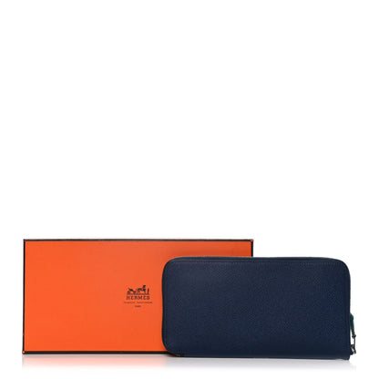 Hermes Epsom Silk'In Wallet Bleu Saphir 10 of 10