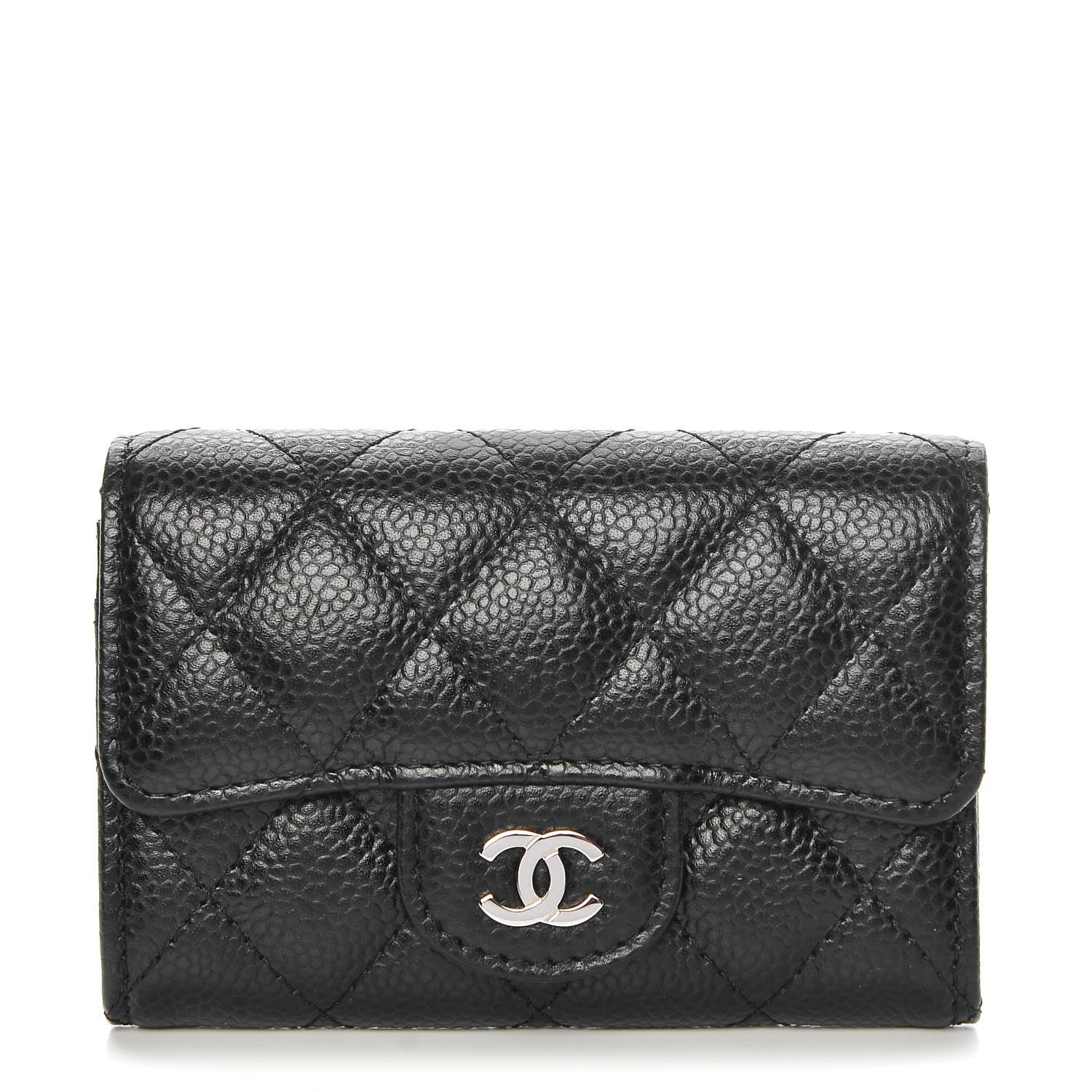 Chanel Caviar Quilted Flap Card Holder Black 1 of 9