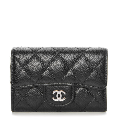 Chanel Caviar Quilted Flap Card Holder Black 1 of 9