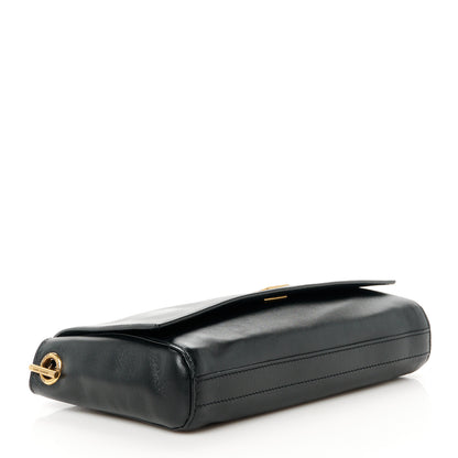 Saint Laurent Smooth Calfskin Suede Small Reversible Monogram Kate Satchel Black 7 of 17