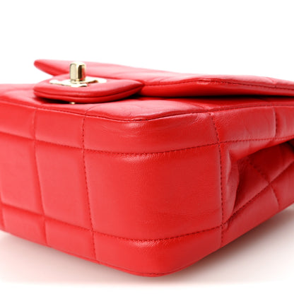 Chanel Lambskin Resin Crystal Square Quilted Monacoco Mini Flap Red 9 of 9
