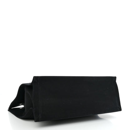 Saint Laurent Linen Calfskin Rive Gauche Tote Black 4 of 9