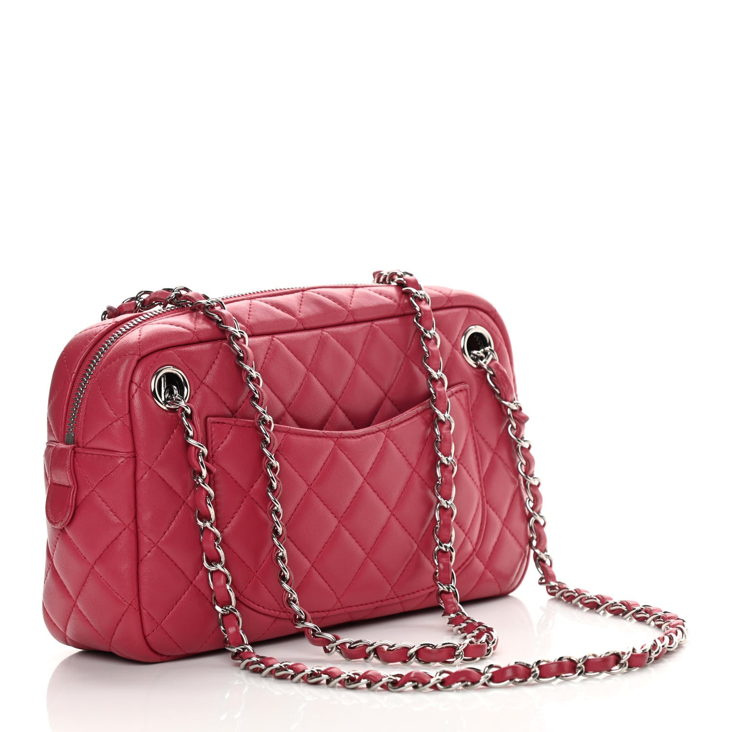 Chanel Lambskin Quilted Camera Case Pink 3 of 16