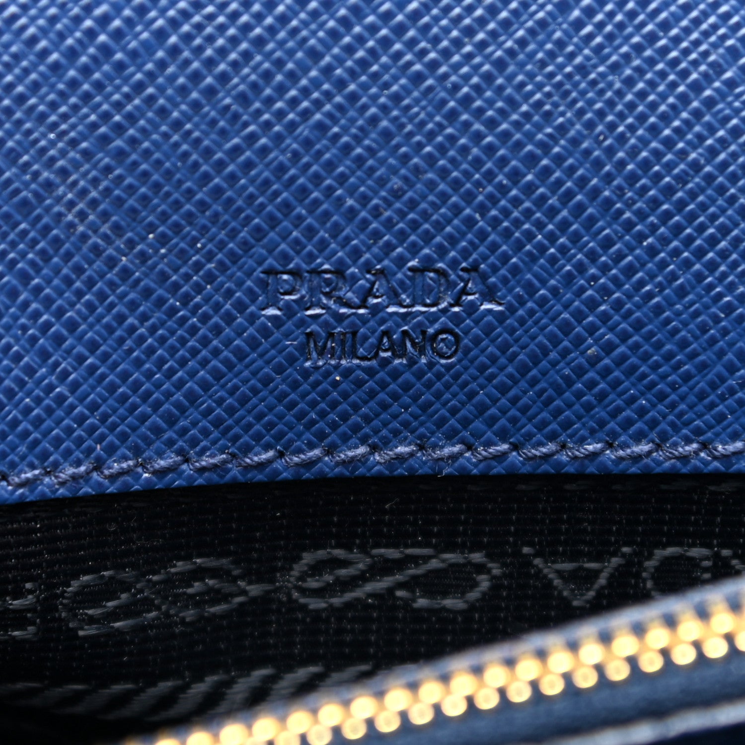 Prada Saffiano Box Clutch Bleuette 5 of 5