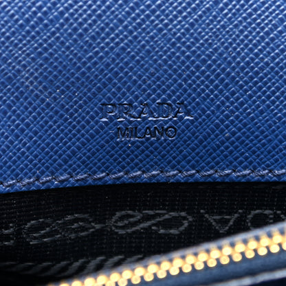Prada Saffiano Box Clutch Bleuette 5 of 5