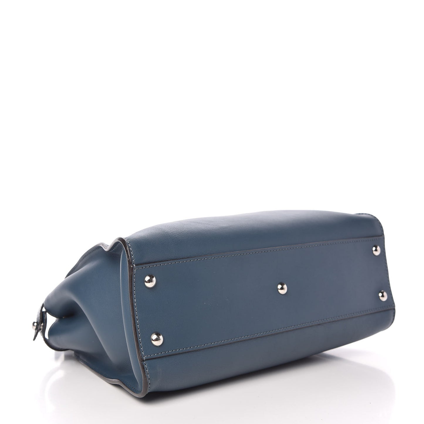 Vitello Seta Shiny Nappa Medium Peekaboo Iconic Satchel Blue Pink