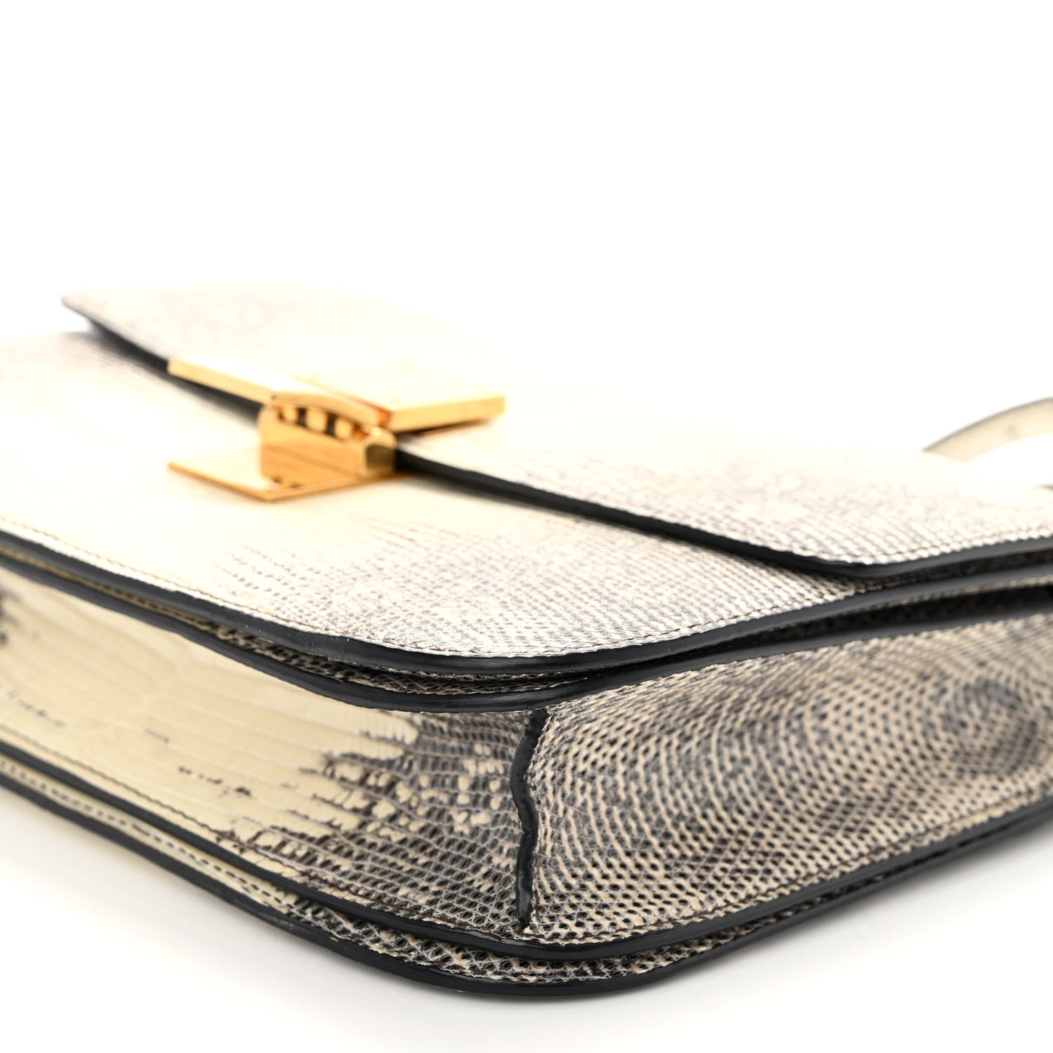 Celine Lizard Medium Classic Box Flap Bag Natural 9 of 9