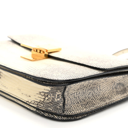 Celine Lizard Medium Classic Box Flap Bag Natural 9 of 9