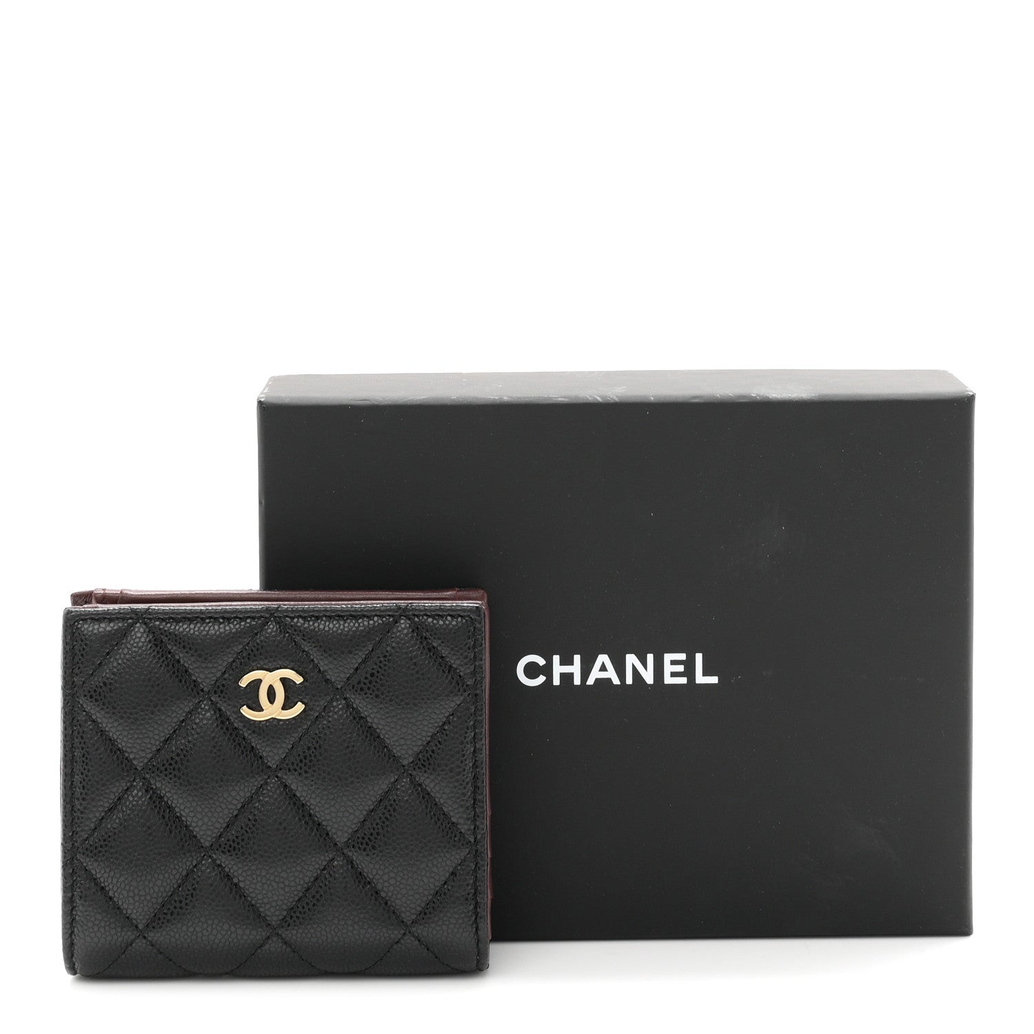 Chanel Caviar Quilted Compact Bifold Wallet Black 9 of 9