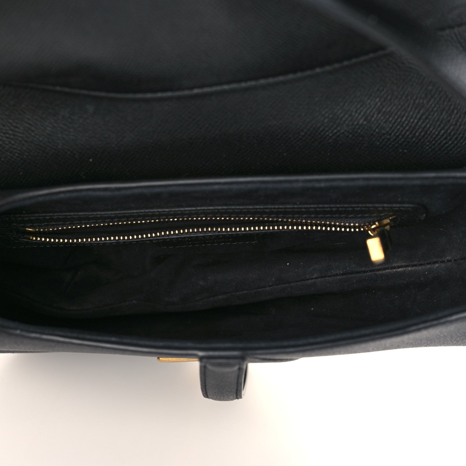 Christian Dior Grained Calfskin Saddle Bag Black 5 of 6