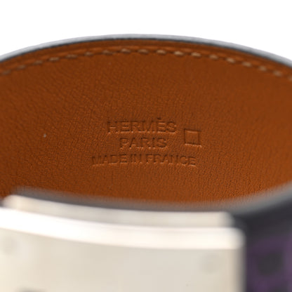 Hermes Shiny Alligator Kelly Dog Cuff Amethyst 4 of 7