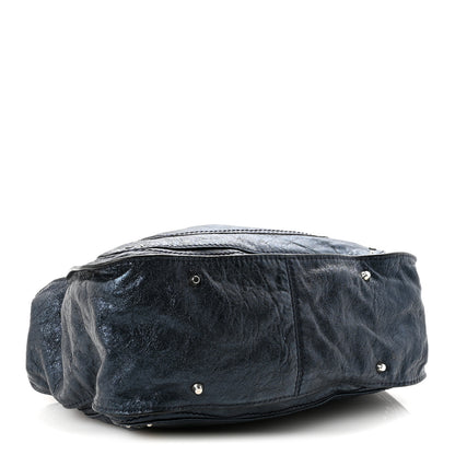 Chloe Metallic Calfskin Large Paddington Tote Blue 4 of 9
