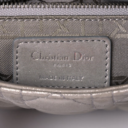 Christian Dior Metallic Lambskin Cannage Mini Lady Dior Silver 5 of 9