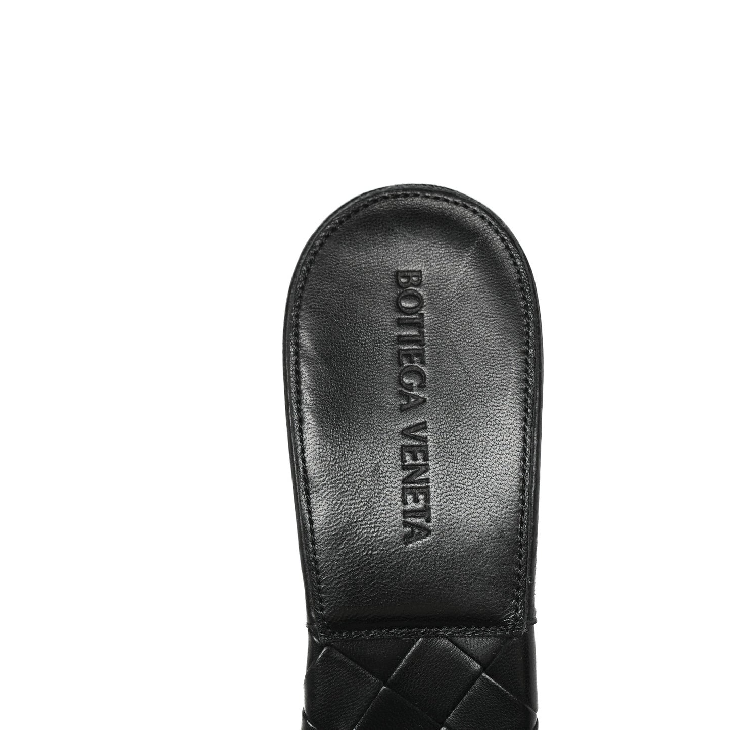 Nappa Maxi Intrecciato Lido Mule Sandals 38.5 Black