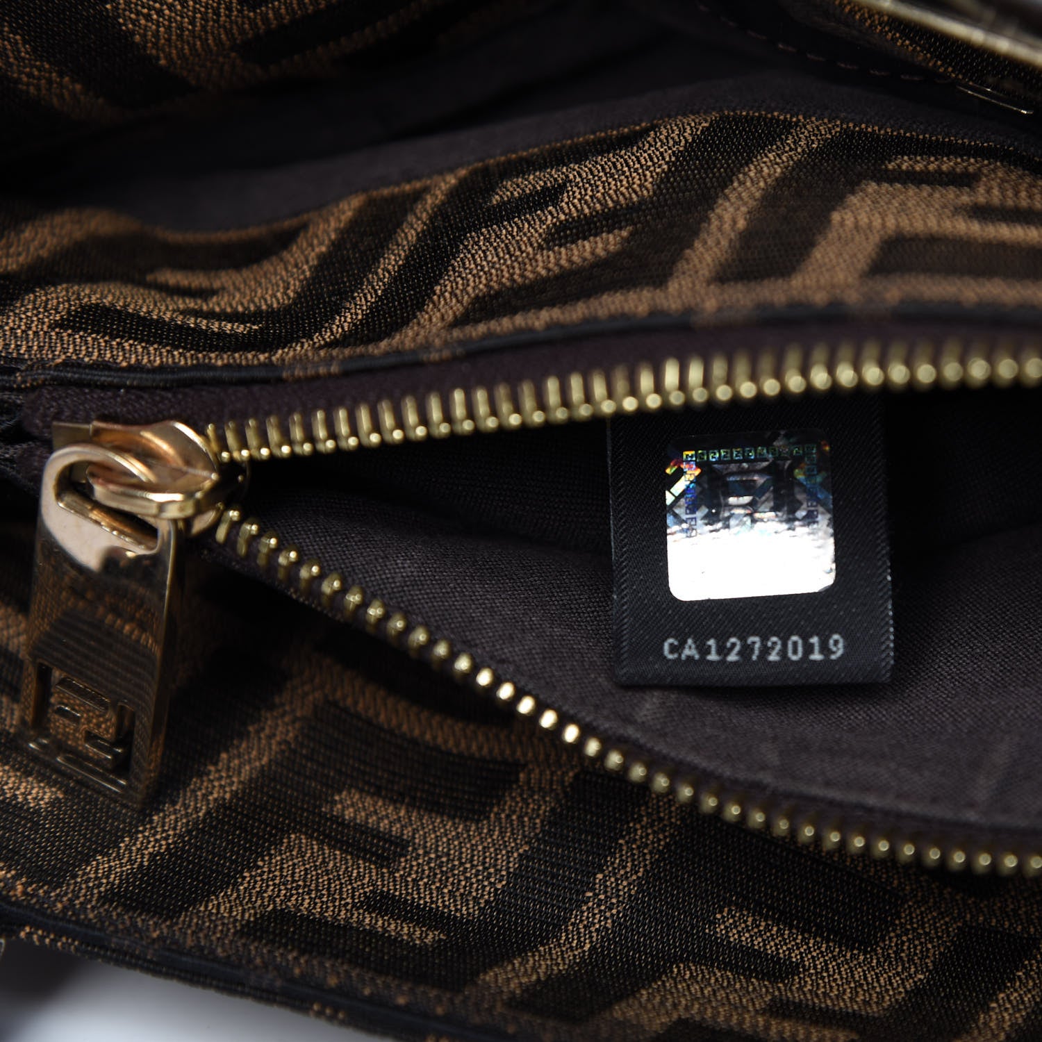 Fendi Zucca Small Mia Tote Tobacco 9 of 10