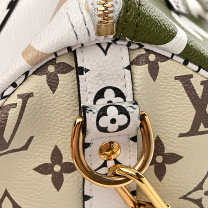 Louis Vuitton Monogram Giant Speedy Bandouliere 30 Kaki Beige 10 of 11