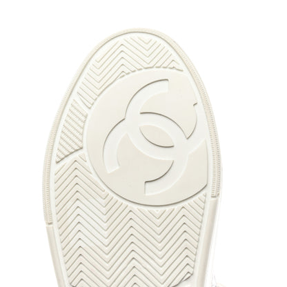 Chanel Calfskin CC Womens Sneakers 39 White 8 of 9