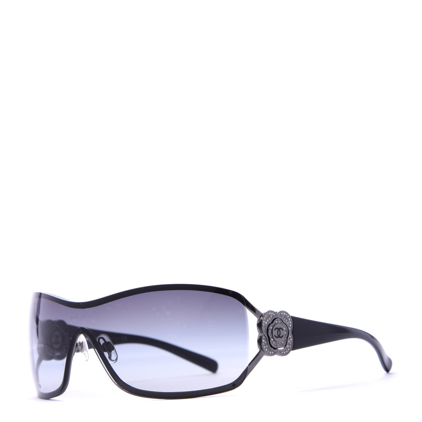 Swarovski Crystal Camellia CC Sunglasses 4164-B Black