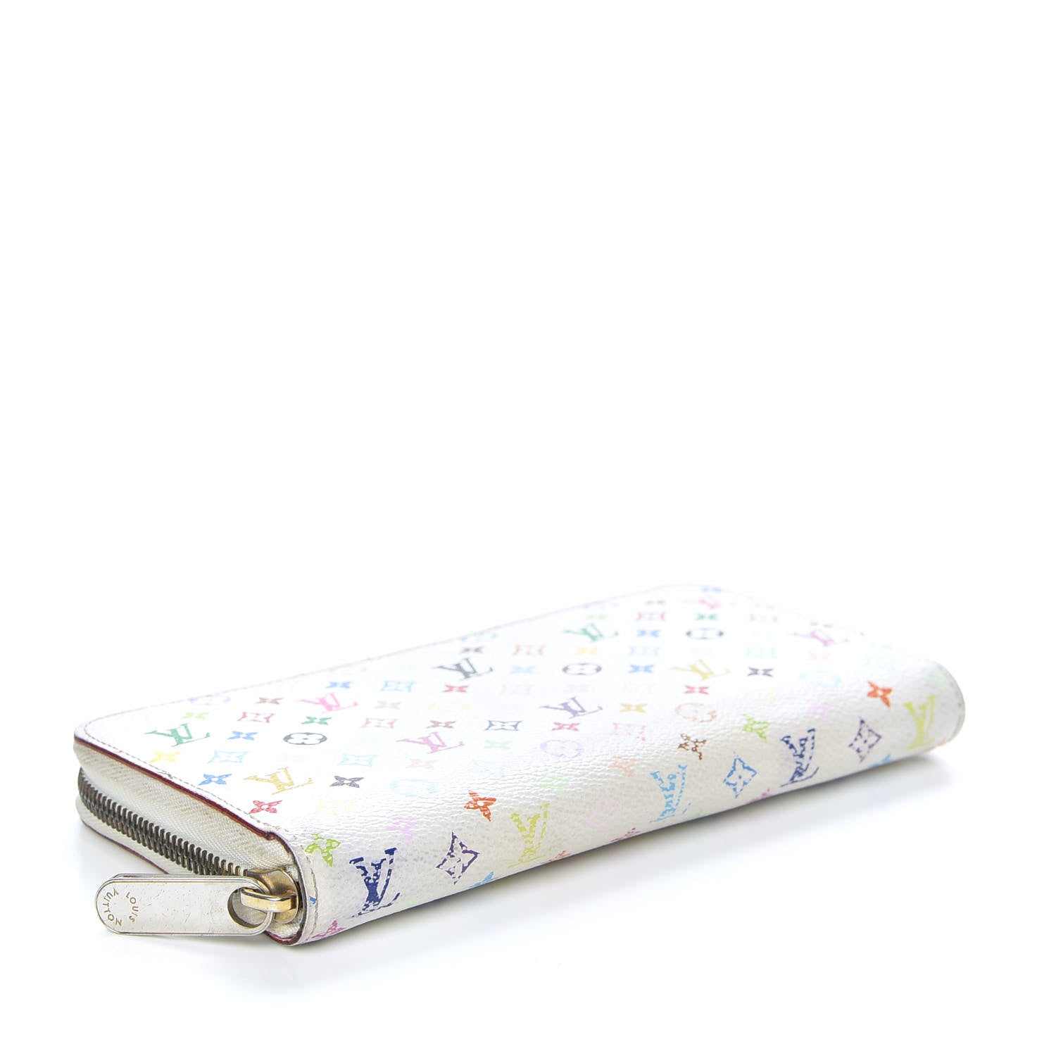 Louis Vuitton Monogram Multicolor Zippy Wallet White Litchi 4 of 10