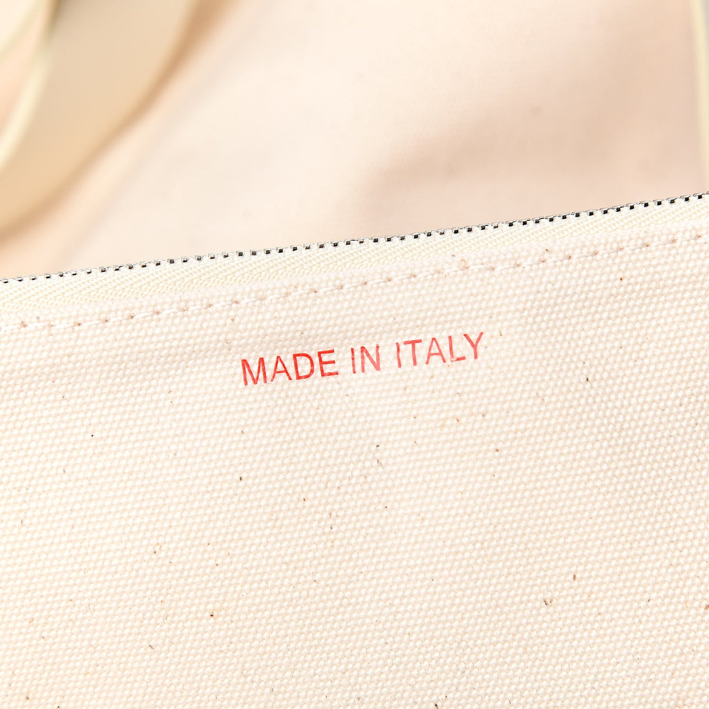 Textile Large Made In Tote Natural Red