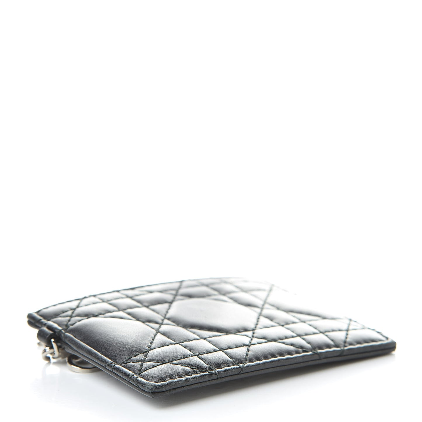 Lambskin Cannage Lady Dior Card Holder Black