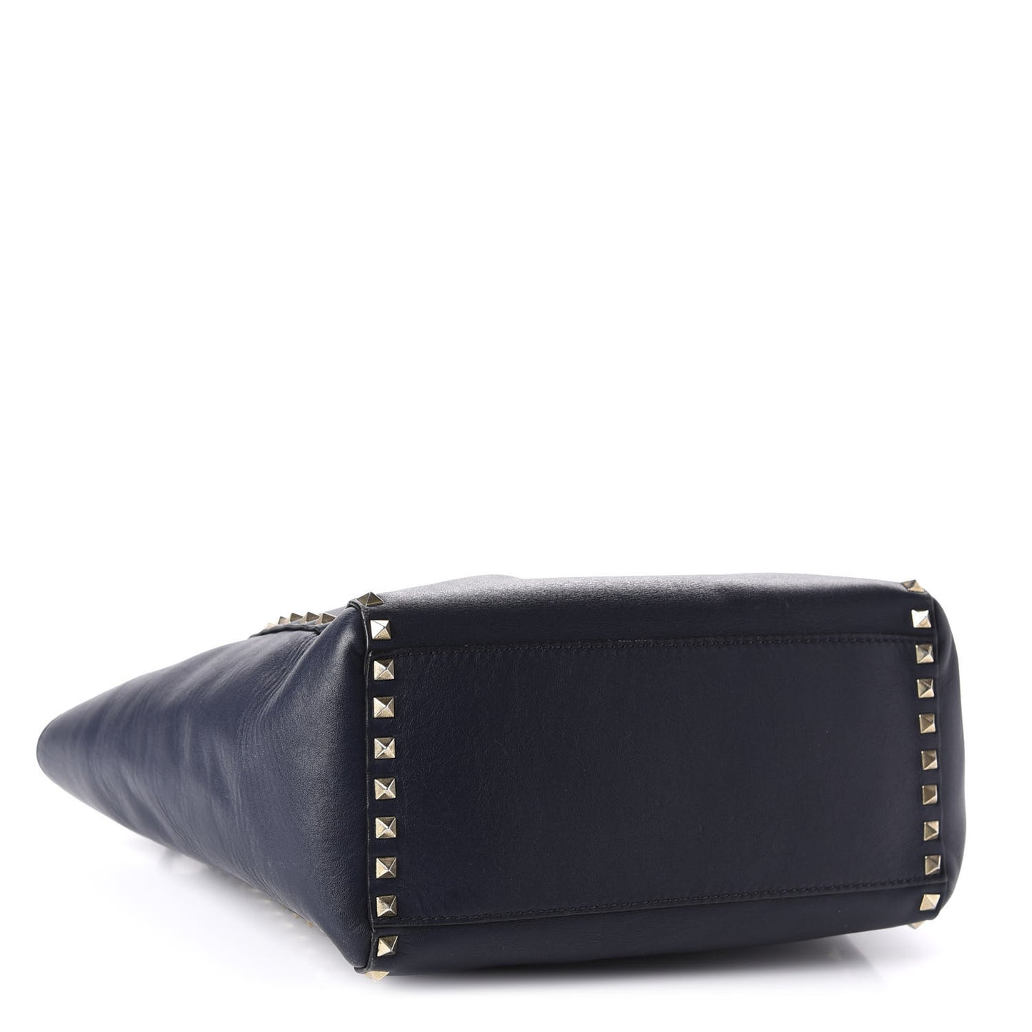 Vitello Rockstud Double Handle Tote Marine