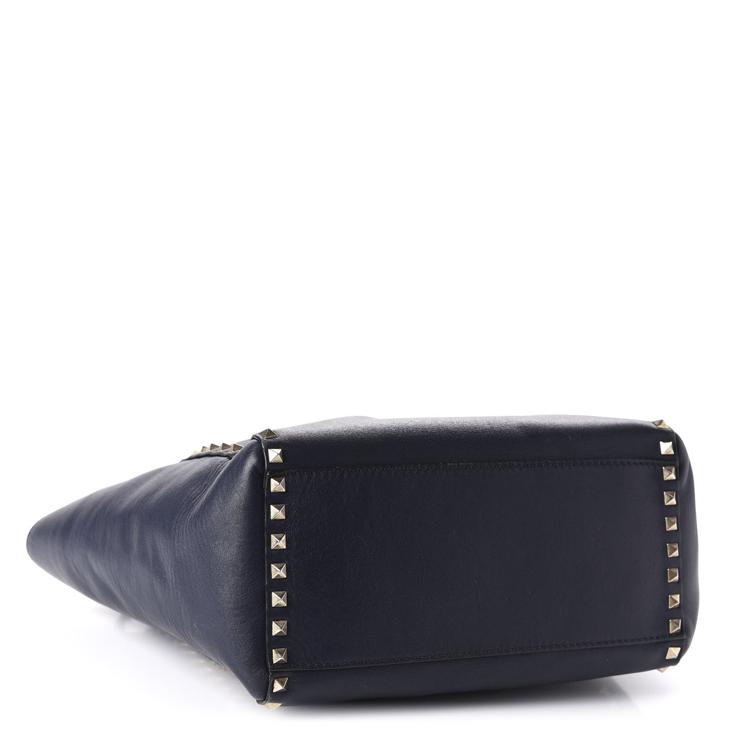 Valentino Garavani Vitello Rockstud Double Handle Tote Marine 5 of 10